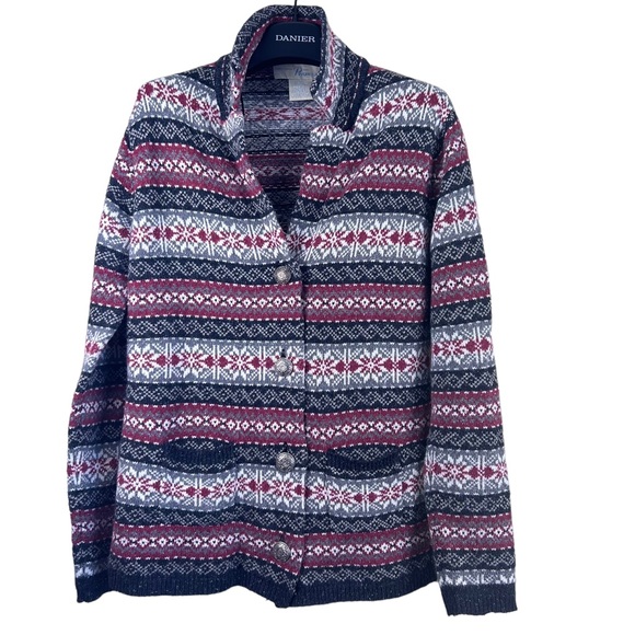 Vintage Sweaters - Vintage Penmans Women’s knit cardigan metal buttons pockets size large